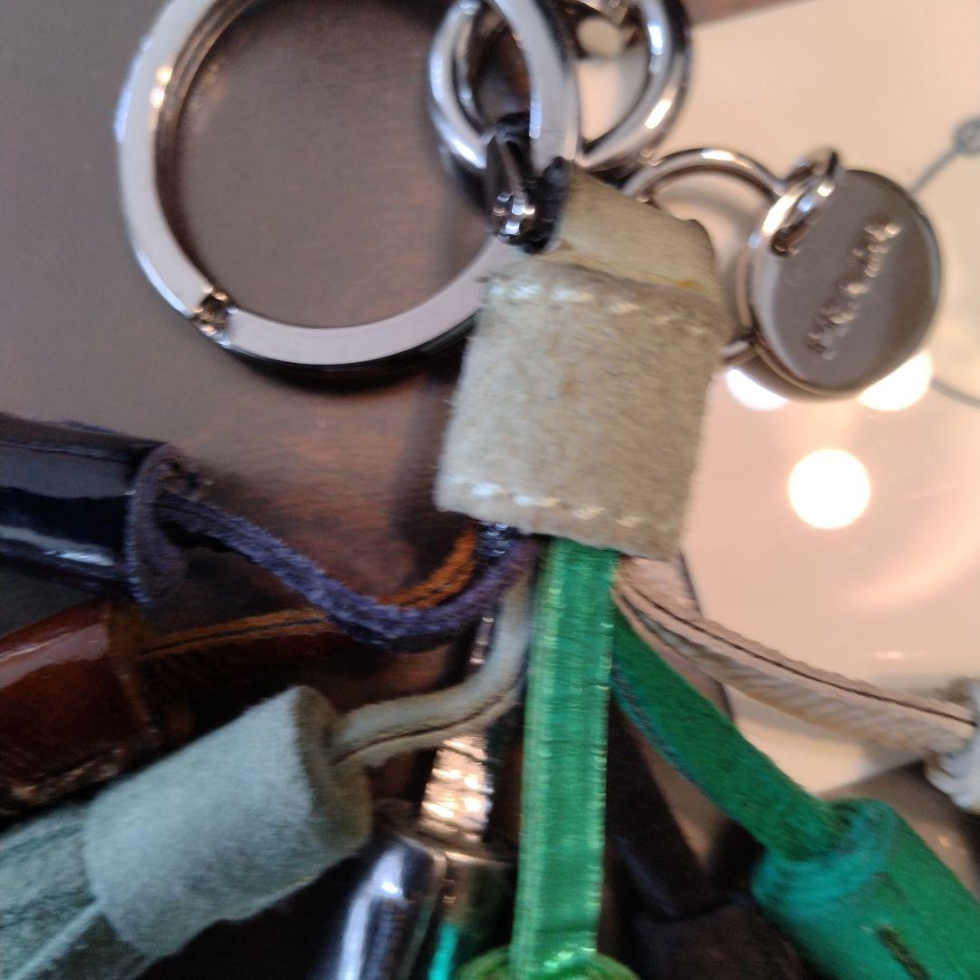 PRADA マルチカラーレザーキーホルダー