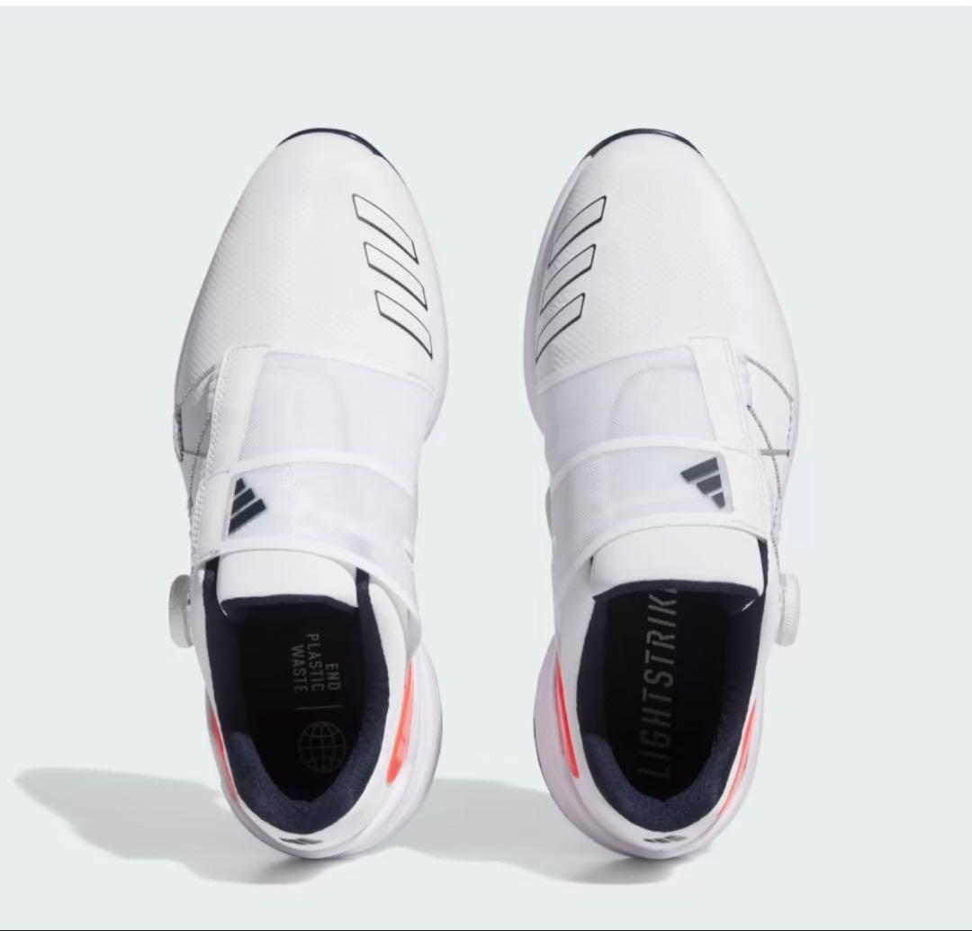 adidas BOAゴルフシューズ【新品】26.0センチ ホワイト/オレンジ