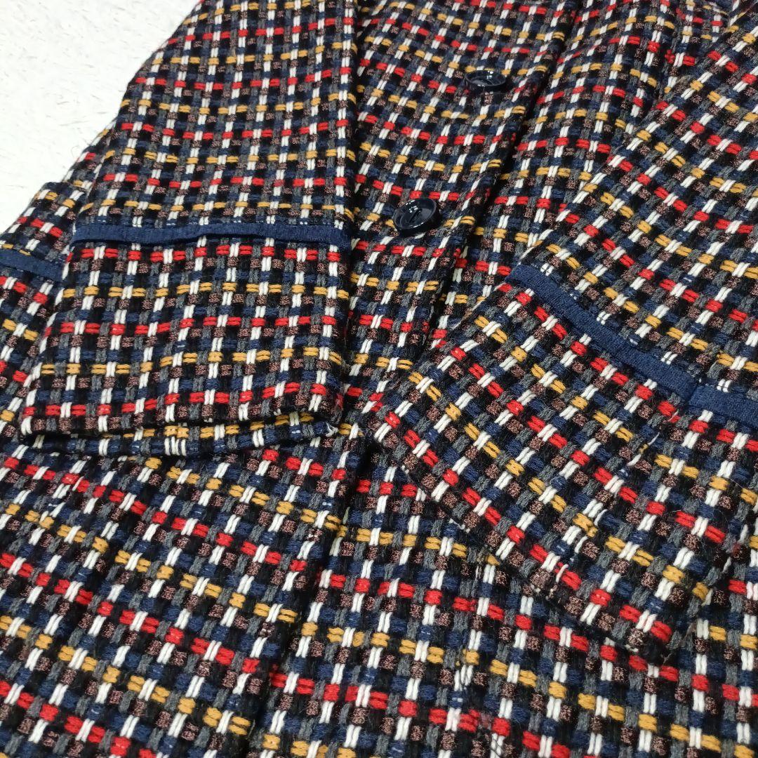 美品■MAX＆Co モヘヤ・アルパカ混 ウール ロングコート　ツイード