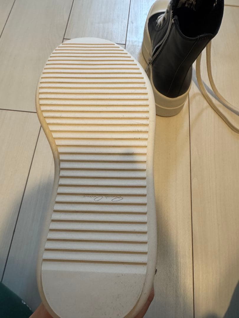 n*·様 rick owens ハイカットスニーカー ブラック 厚底7cm /3