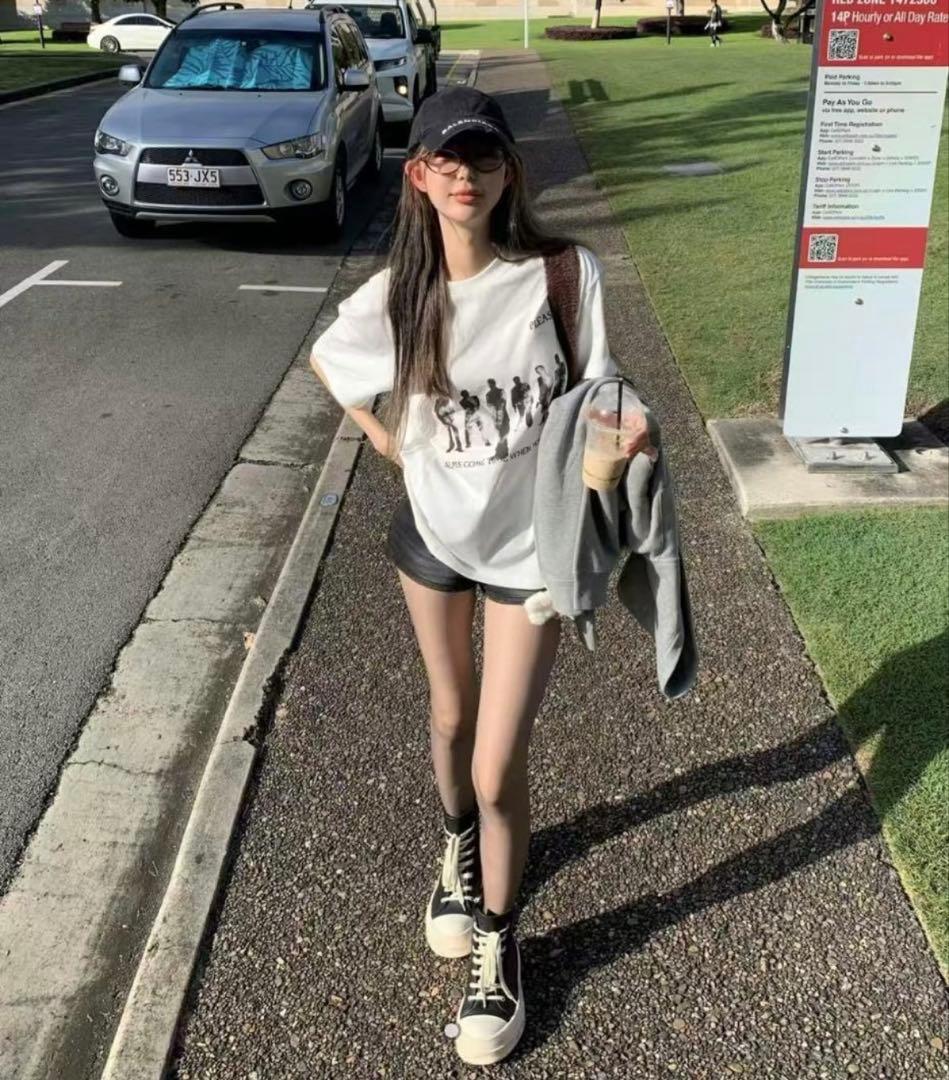 n*·様 rick owens ハイカットスニーカー ブラック 厚底7cm /3