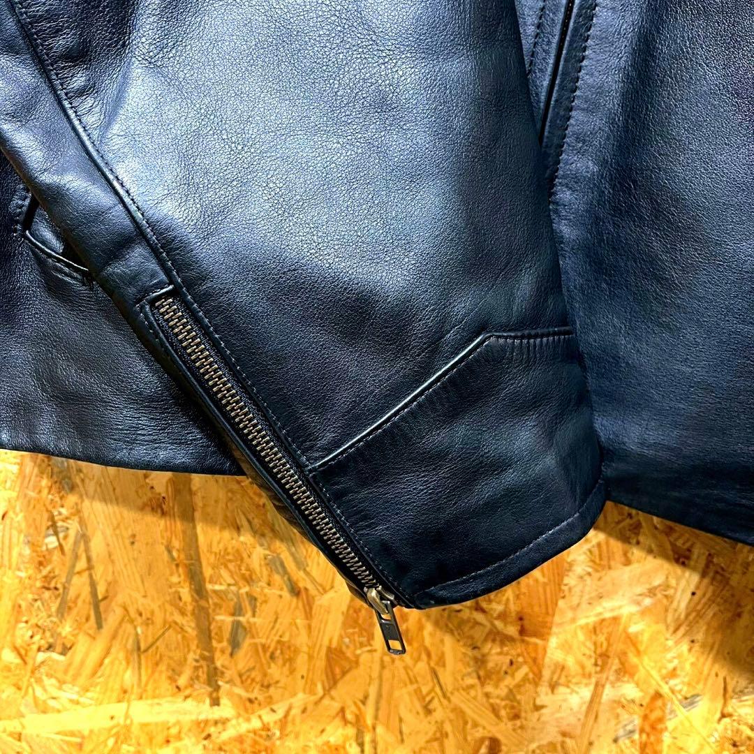 やは ハーレーダビッドソン デカロゴ 牛革 ゆるだぼ レザージャケット