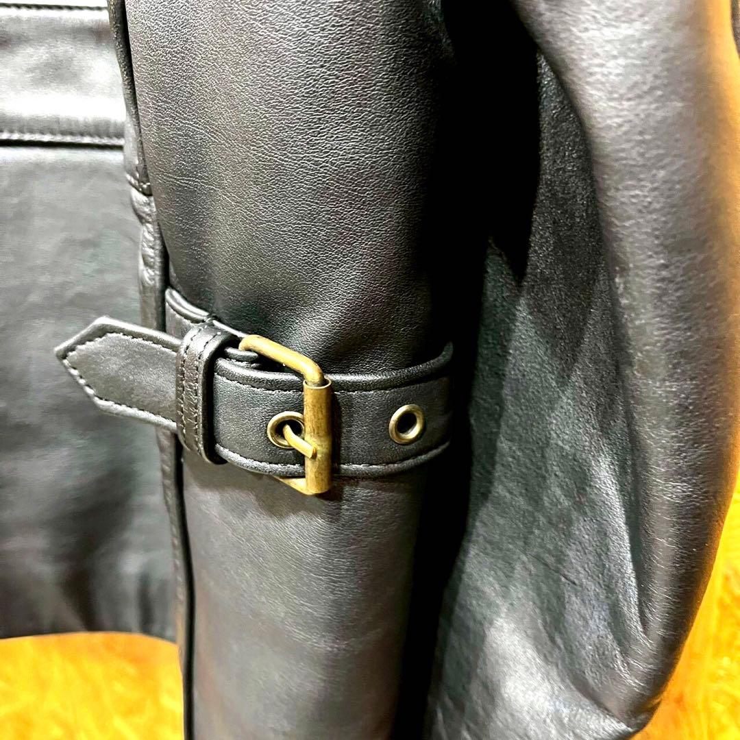 やは ハーレーダビッドソン デカロゴ 牛革 ゆるだぼ レザージャケット