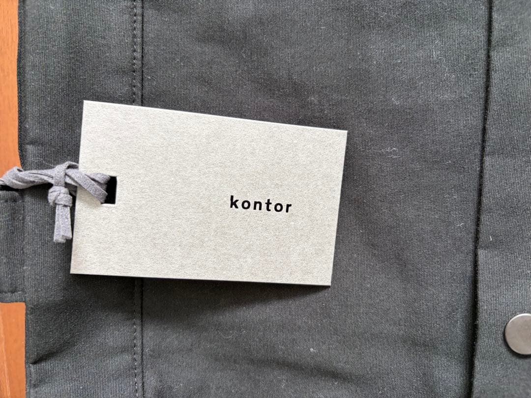 【新品タグ付き】kontor ブラックキャンバストートバッグ