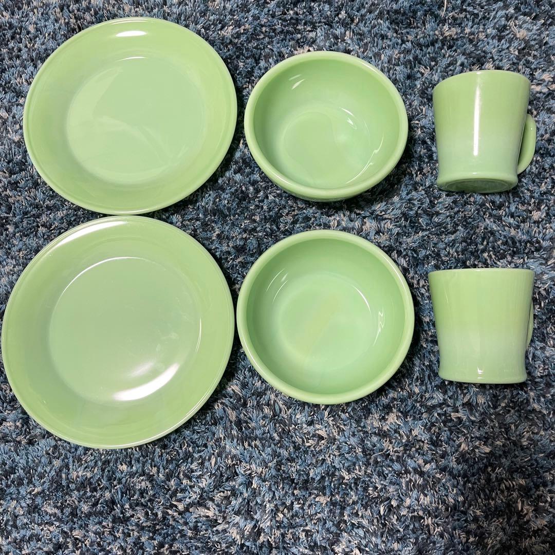 ファイヤーキング 翡翠色 食器 6点セット バラ売り不可 最終値下げ