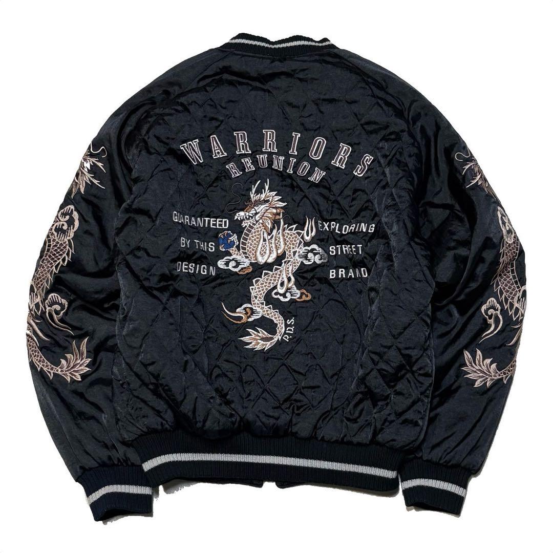 PAZZO リバーシブル　キルティング　スカジャン　ドラゴン　龍　バイカー
