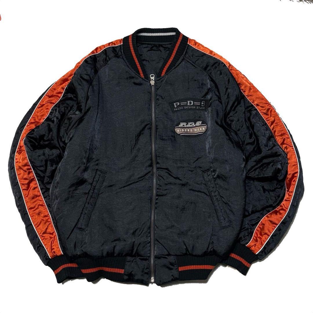 PAZZO リバーシブル　キルティング　スカジャン　ドラゴン　龍　バイカー