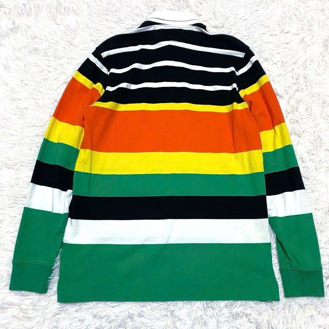 【美品】 現行 ポロラルフローレン ラグビーシャツ　マルチカラー 刺繍　ポニー