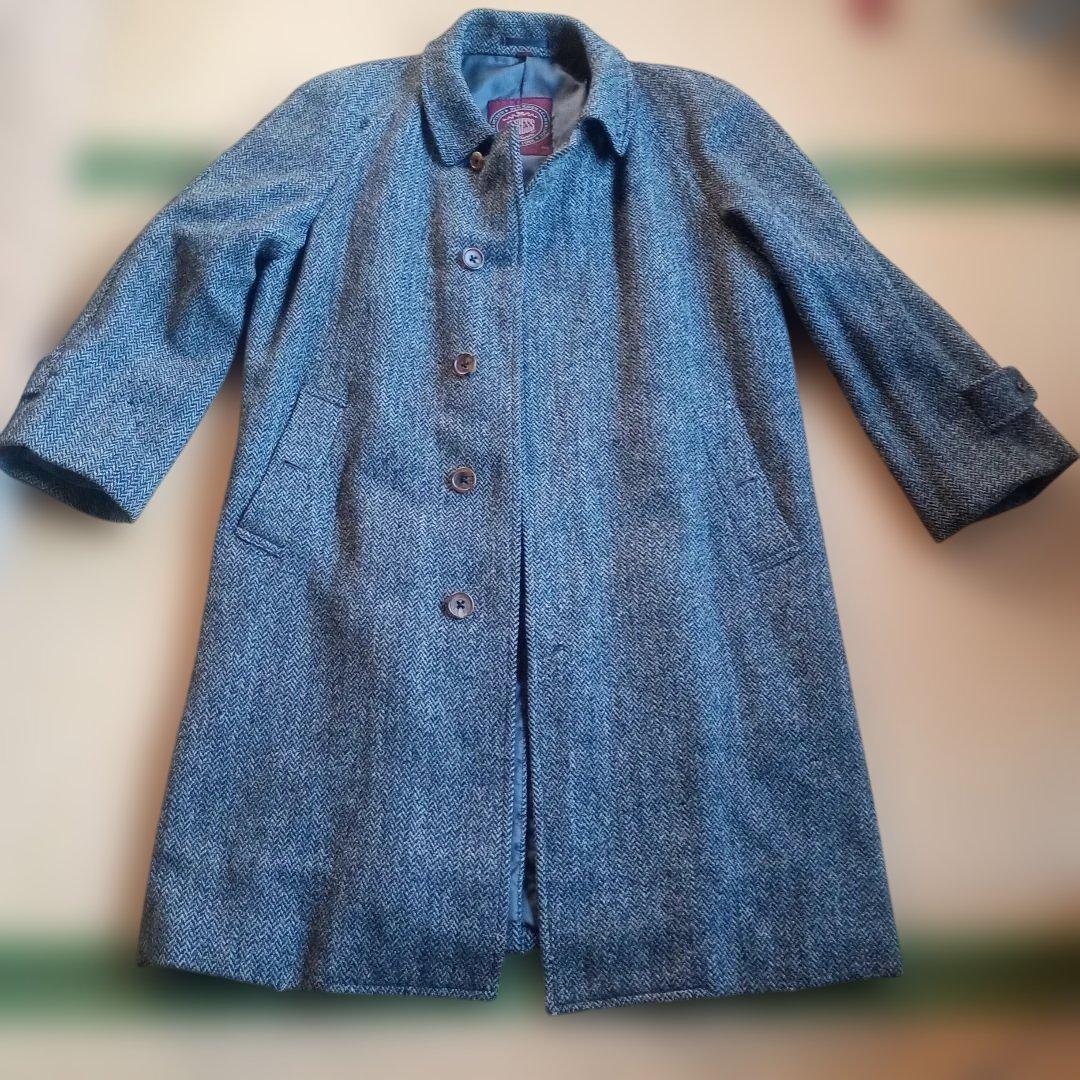 JPRESS HARRISTWEEDヘリンボーン ステンカラーコート