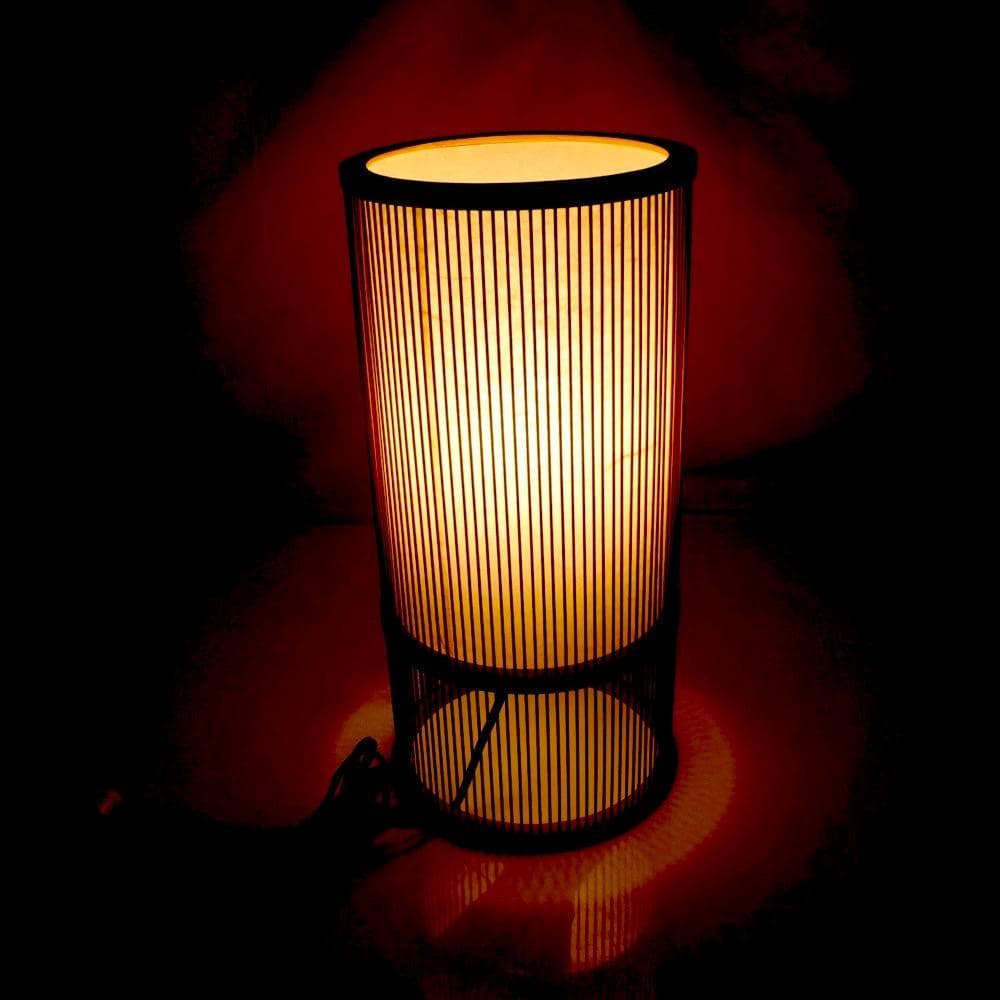 みやび行燈 駿河竹千筋細工 アンティーク 美品 フロアライト ランプ モダン