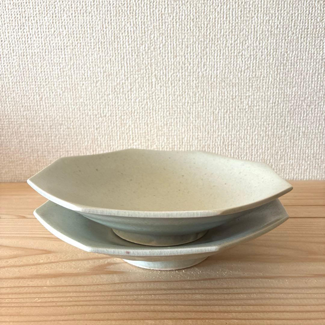 高木剛 堅手八角6寸皿 2枚セット