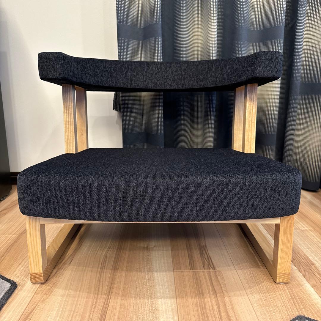 コ助ラウンジチェア オーダーメイド イス 低め 黒 ブラック