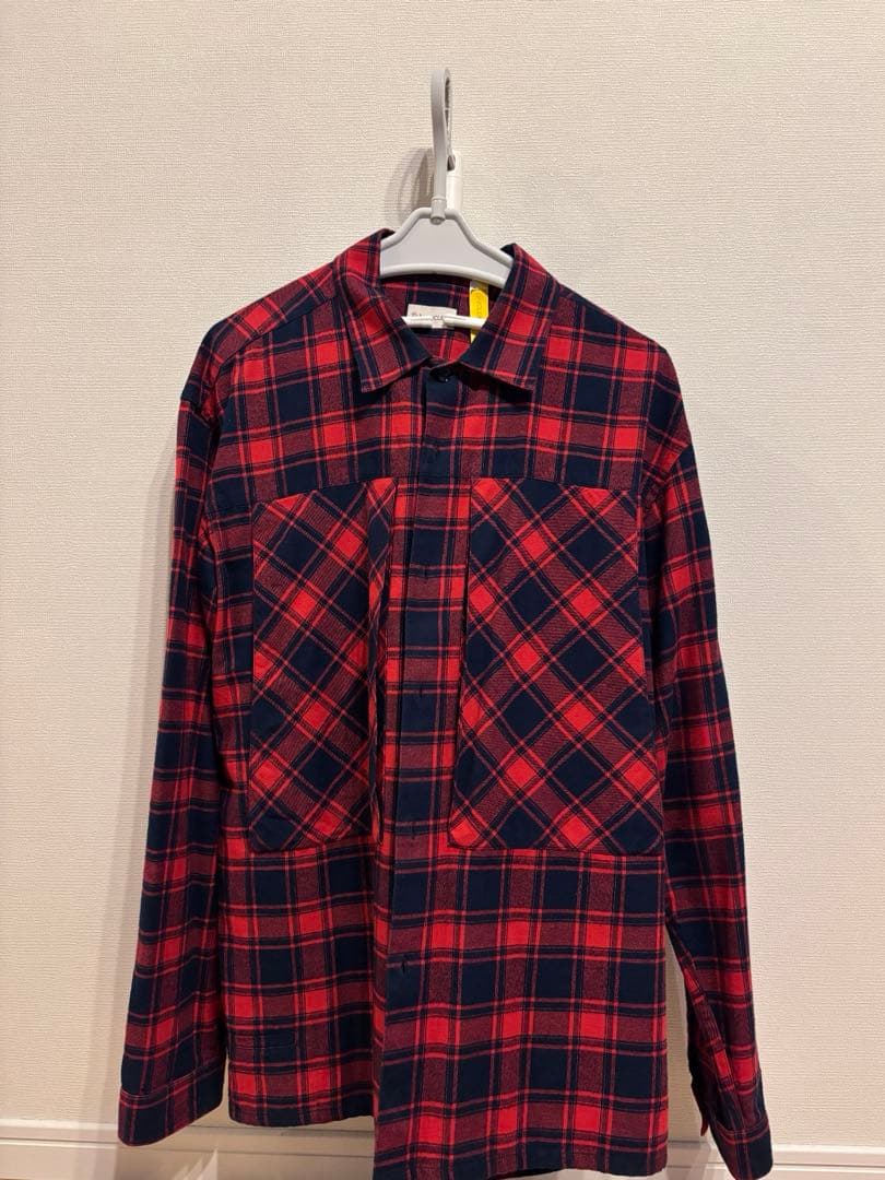 MONCLER モンクレール チェック柄長袖シャツ（XL）