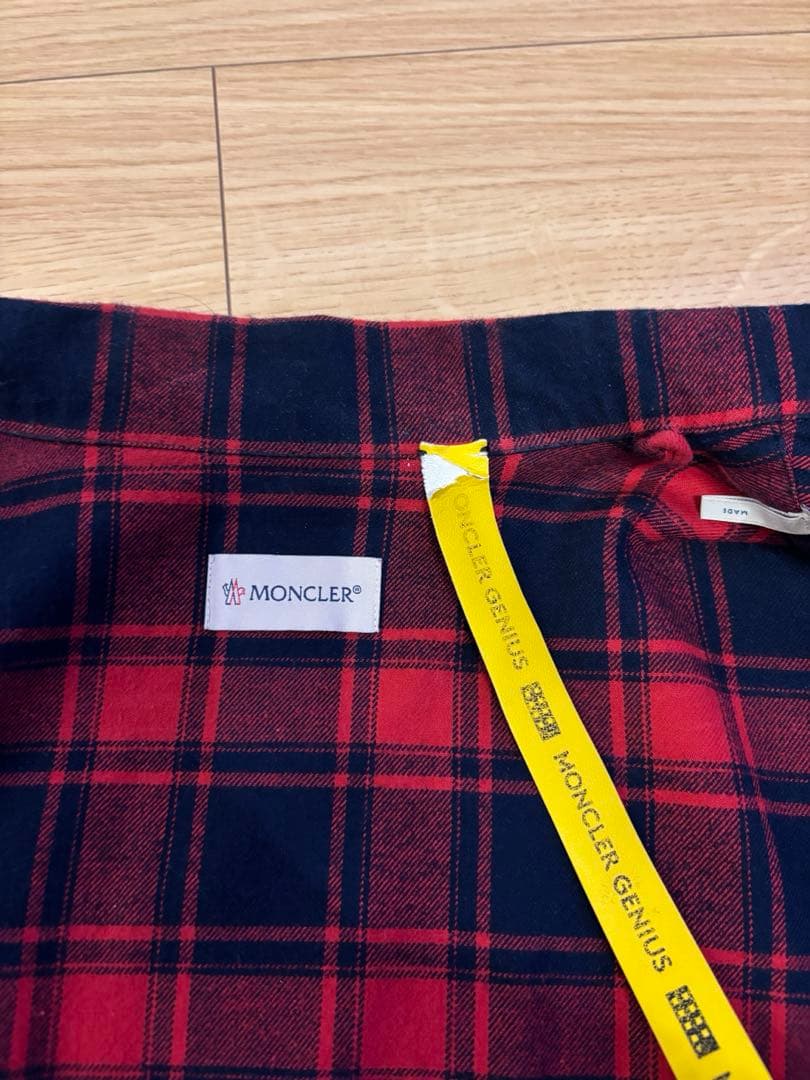 MONCLER モンクレール チェック柄長袖シャツ（XL）