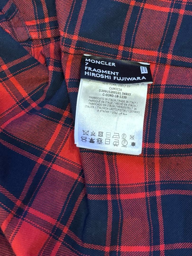 MONCLER モンクレール チェック柄長袖シャツ（XL）