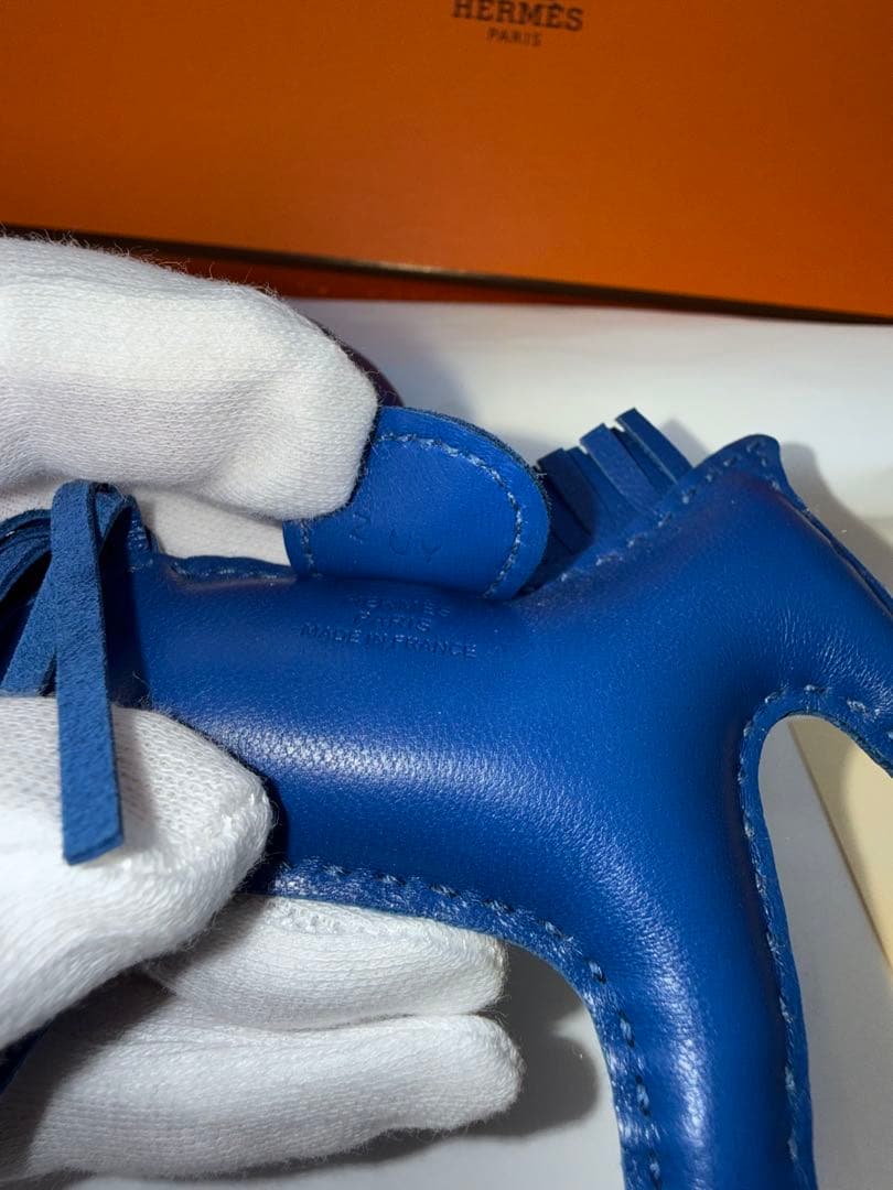 【新品】エルメス　ロデオチャーム　ソーブルー