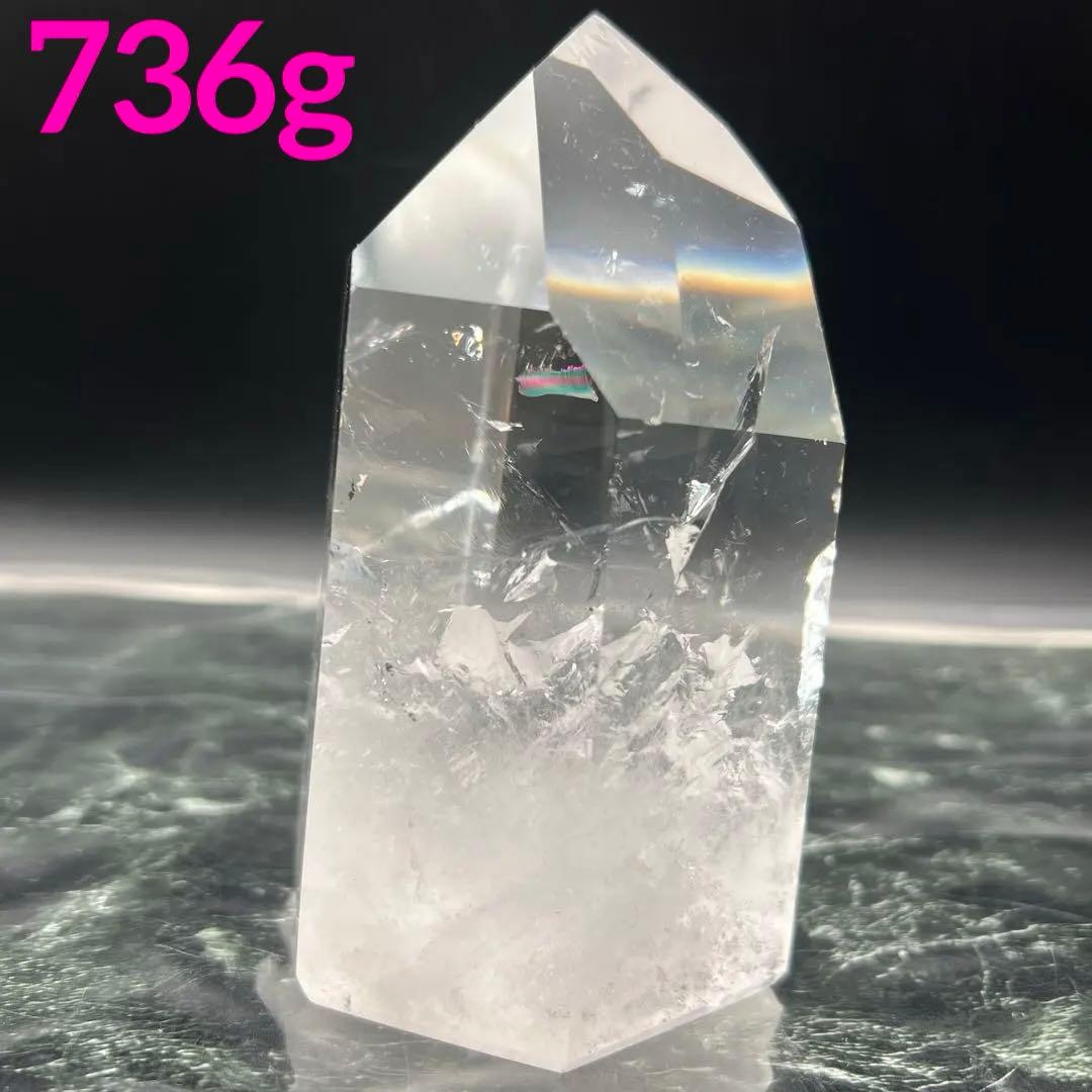 ✳️✨超極上の透明度と煌めき✨レインボー 水晶 ポイント 六角柱 天然石 原石
