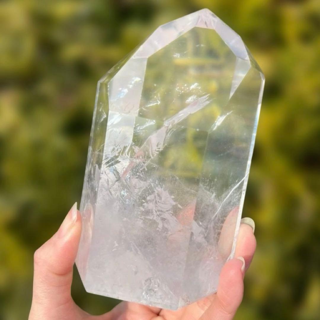 ✳️✨超極上の透明度と煌めき✨レインボー 水晶 ポイント 六角柱 天然石 原石