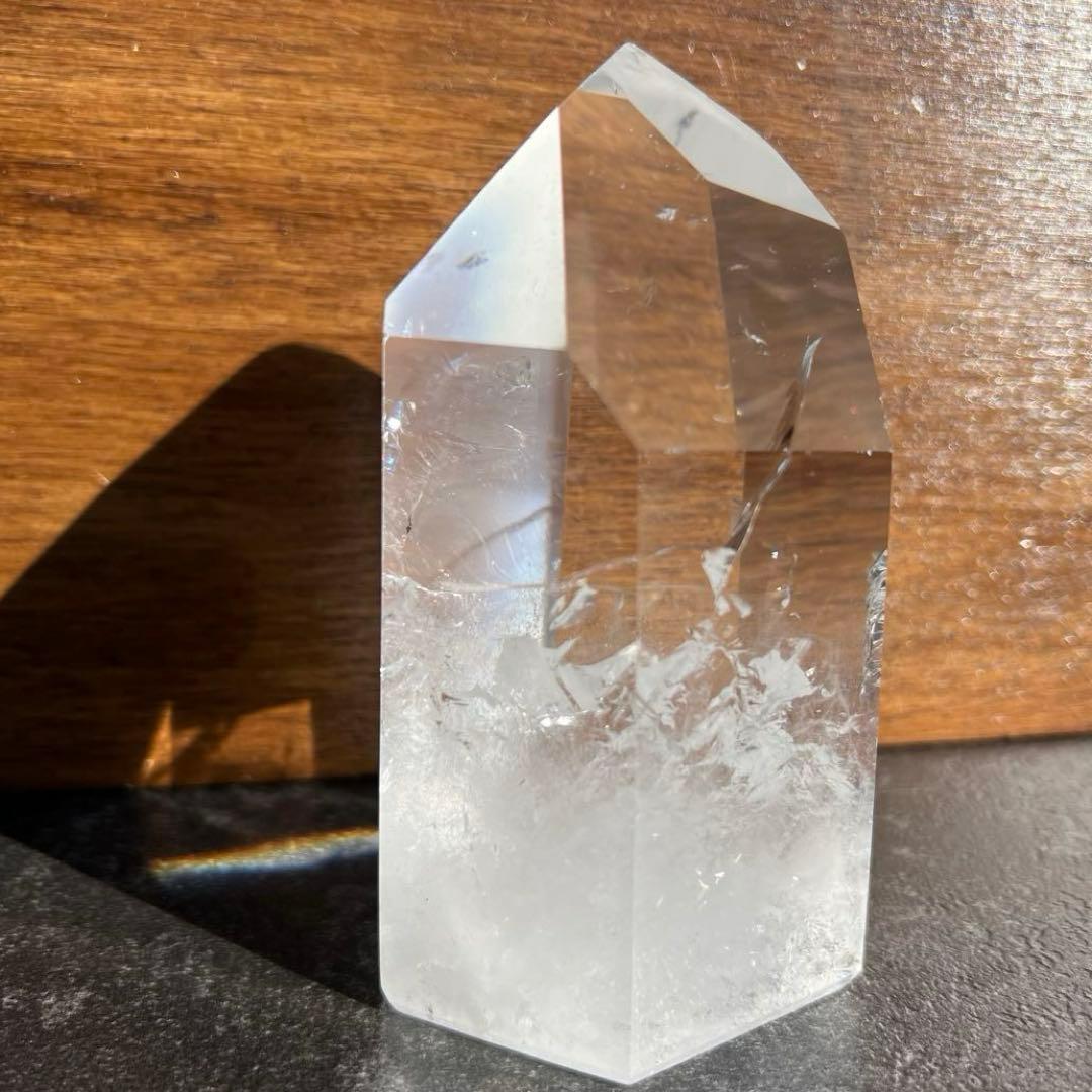 ✳️✨超極上の透明度と煌めき✨レインボー 水晶 ポイント 六角柱 天然石 原石