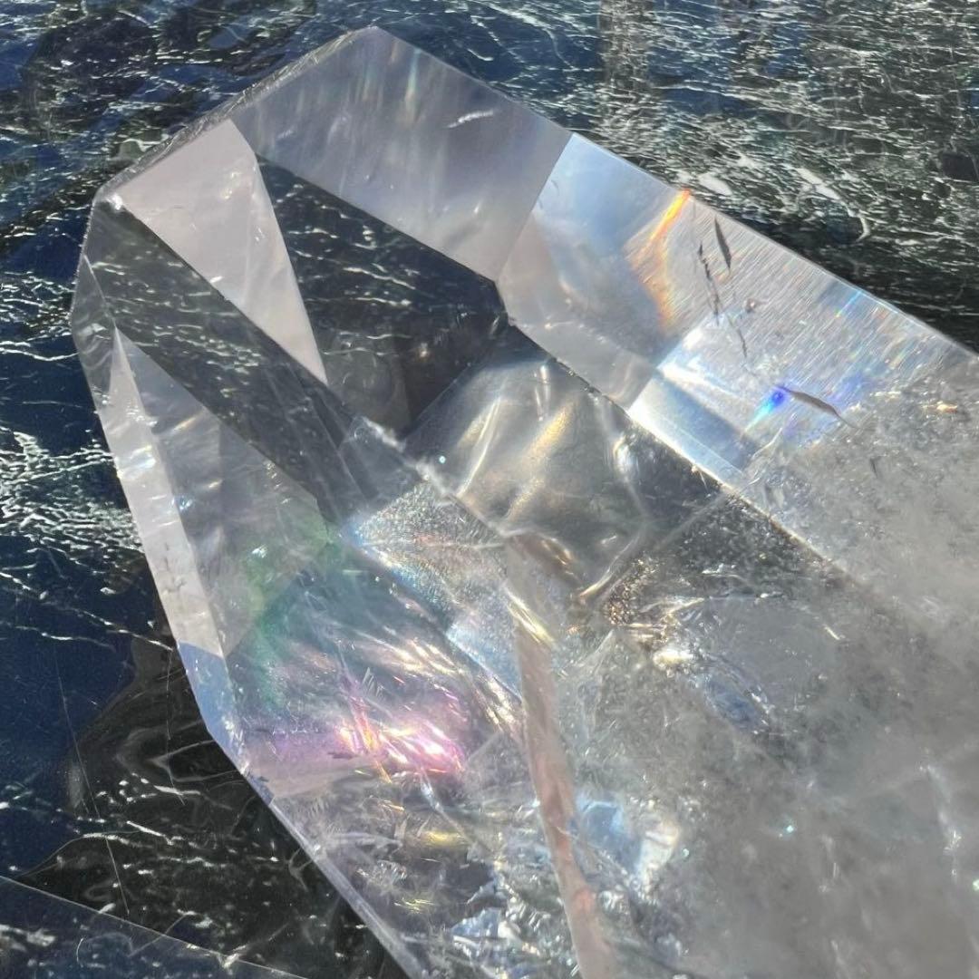 ✳️✨超極上の透明度と煌めき✨レインボー 水晶 ポイント 六角柱 天然石 原石