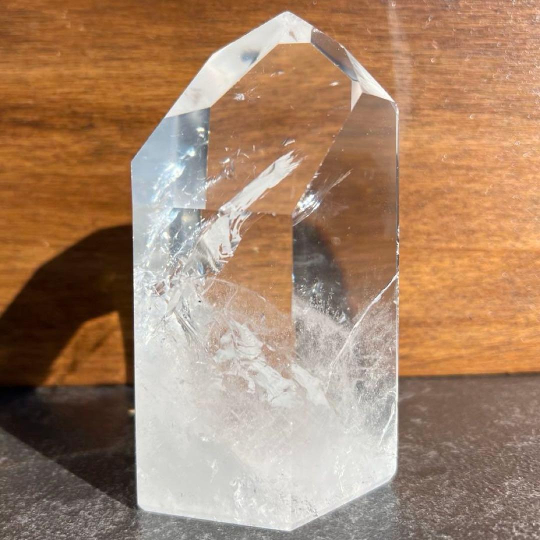 ✳️✨超極上の透明度と煌めき✨レインボー 水晶 ポイント 六角柱 天然石 原石