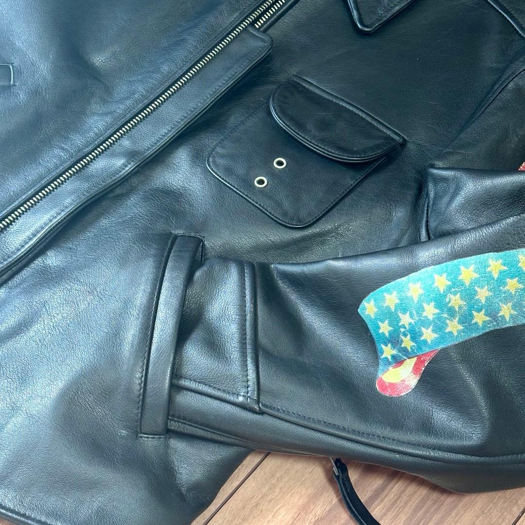 【超希少】良デザイン HARLEY-DAVIDSON レザーライダースジャケット