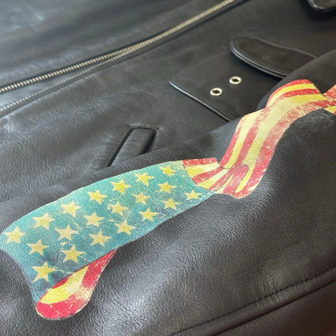 【超希少】良デザイン HARLEY-DAVIDSON レザーライダースジャケット