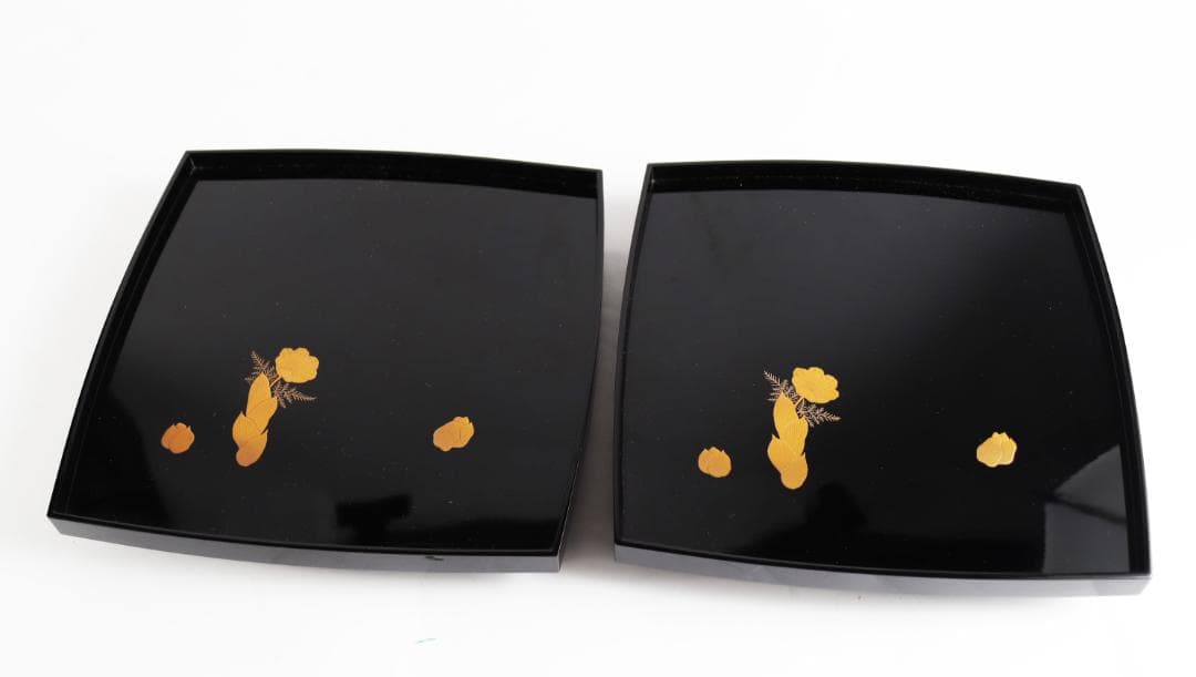 茶道具 花蒔絵 吸物膳 十客 時代漆器 木箱