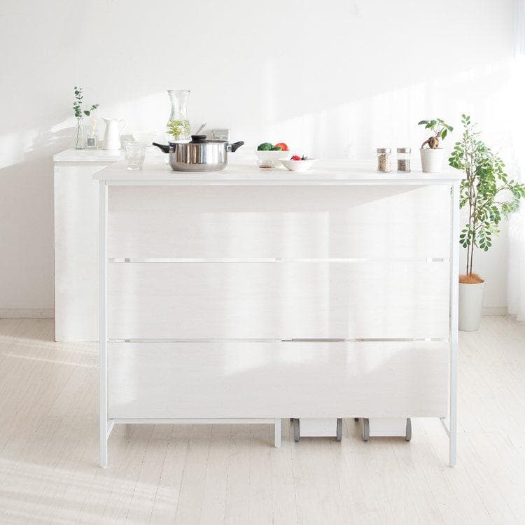 キッチンカウンターテーブル サルース ホワイト [6061]