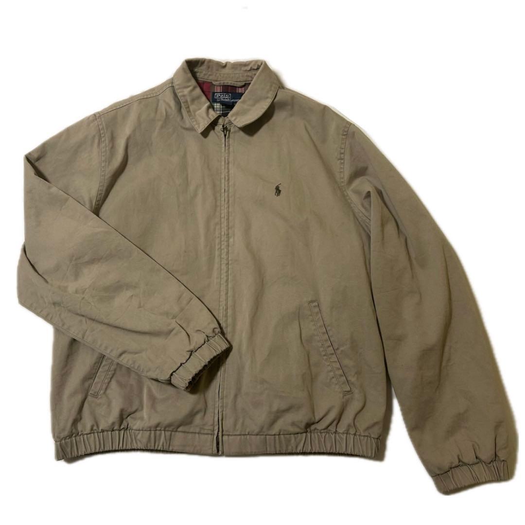 ポロ ベージュ ジップアップジャケット　古着
