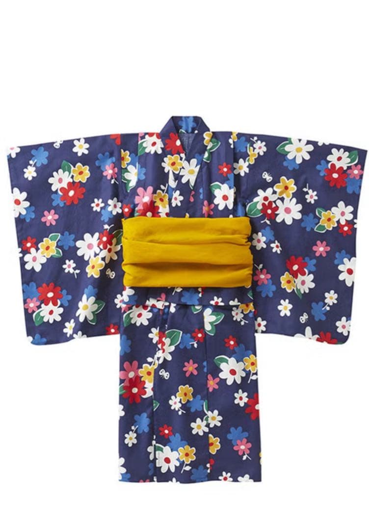 新品未開封タグ付き　ファミリア 浴衣 花柄 110cm