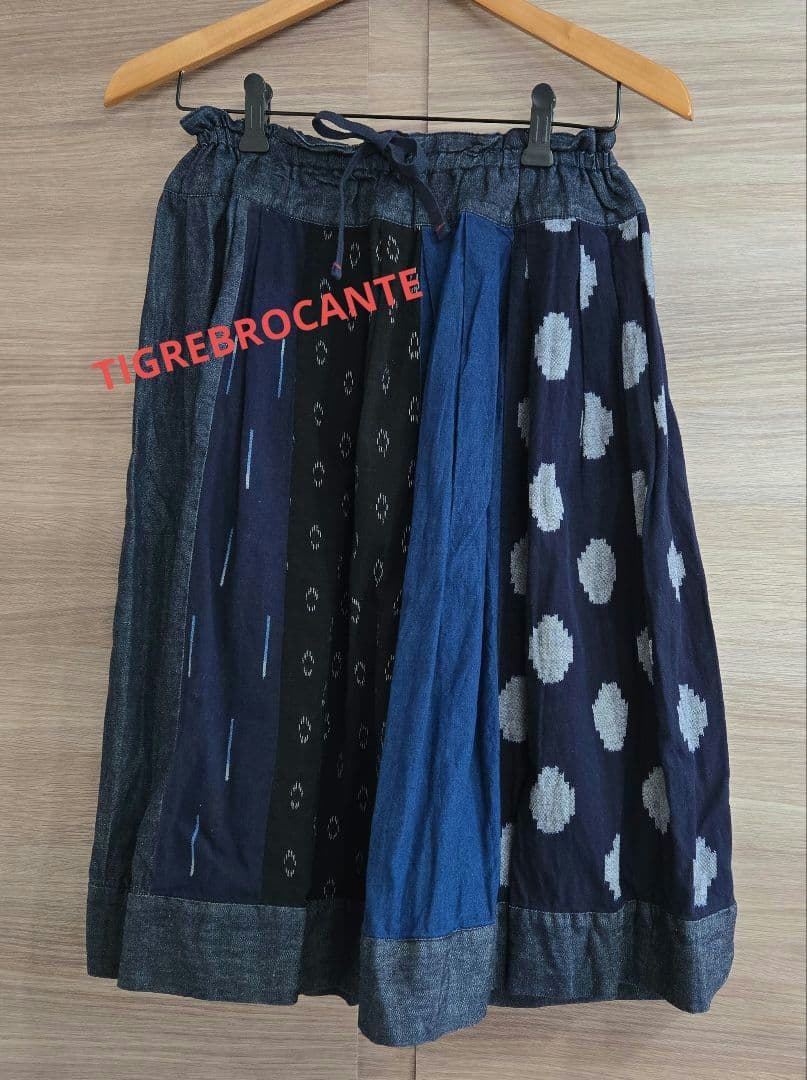TIGREBROCANTE ティグルブロカンテ 久留米絣 MIXフィセルスカート