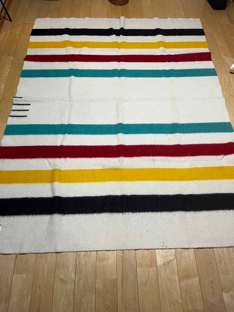 希少 40s HUDSON'S BAY ハドソンズベイ 大判ウールブランケット