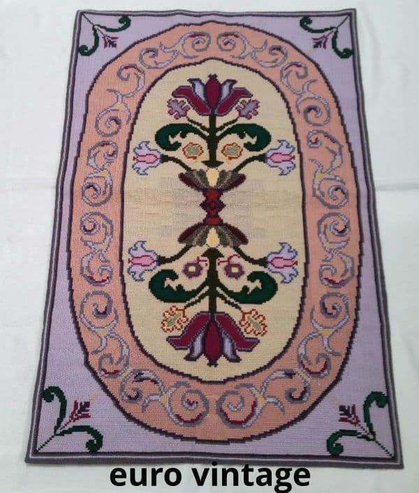 フランスアンティーク 刺繍 壁飾り ハンドステッチ タペストリー ポスター#1