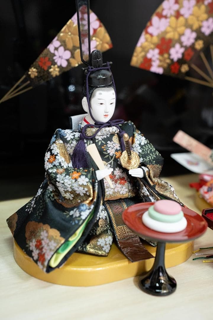 雛人形 親王飾り 平飾り Aタイプ 扇 ひな人形 ひな祭り 雛飾り ひな飾り