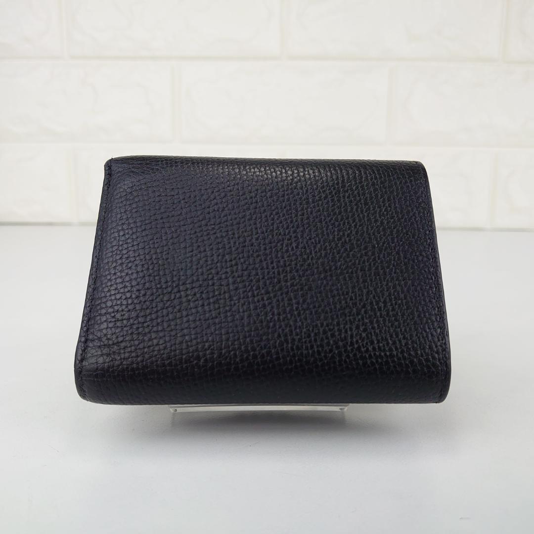 【美品】ロエベ　トライフォ－ルド　三つ折りナノ財布　ダブルホック　1211