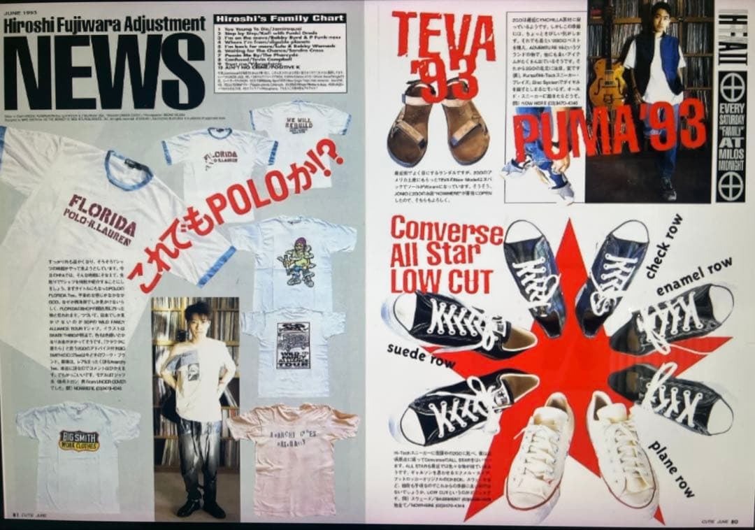 希少93年 CONVERSE スウェード ブラックUSA製 藤原ヒロシ US8