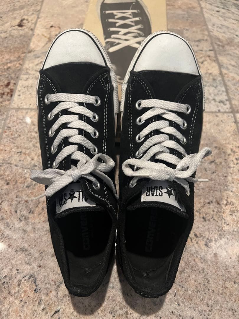 希少93年 CONVERSE スウェード ブラックUSA製 藤原ヒロシ US8
