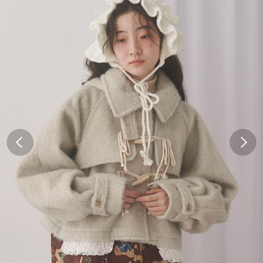 メリージェニー milk shaggy ダッフルコート グリーン アウター