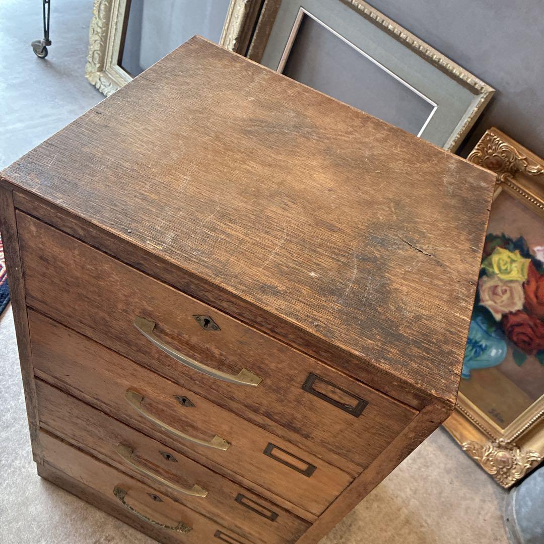 Japan Vintage 小引き出し 4段 木製 アンティーク