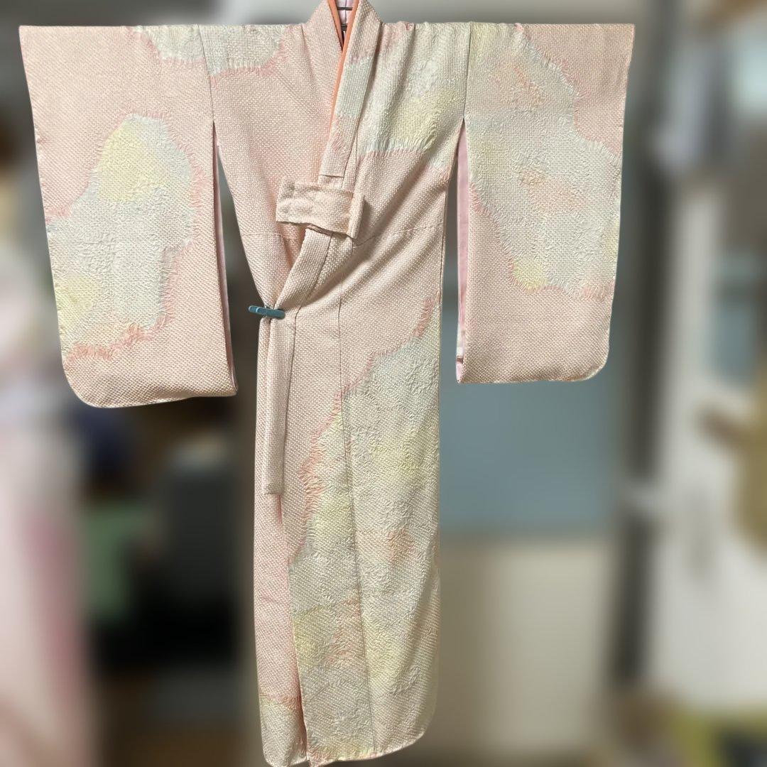 正絹　総絞り　四つ身祝い着