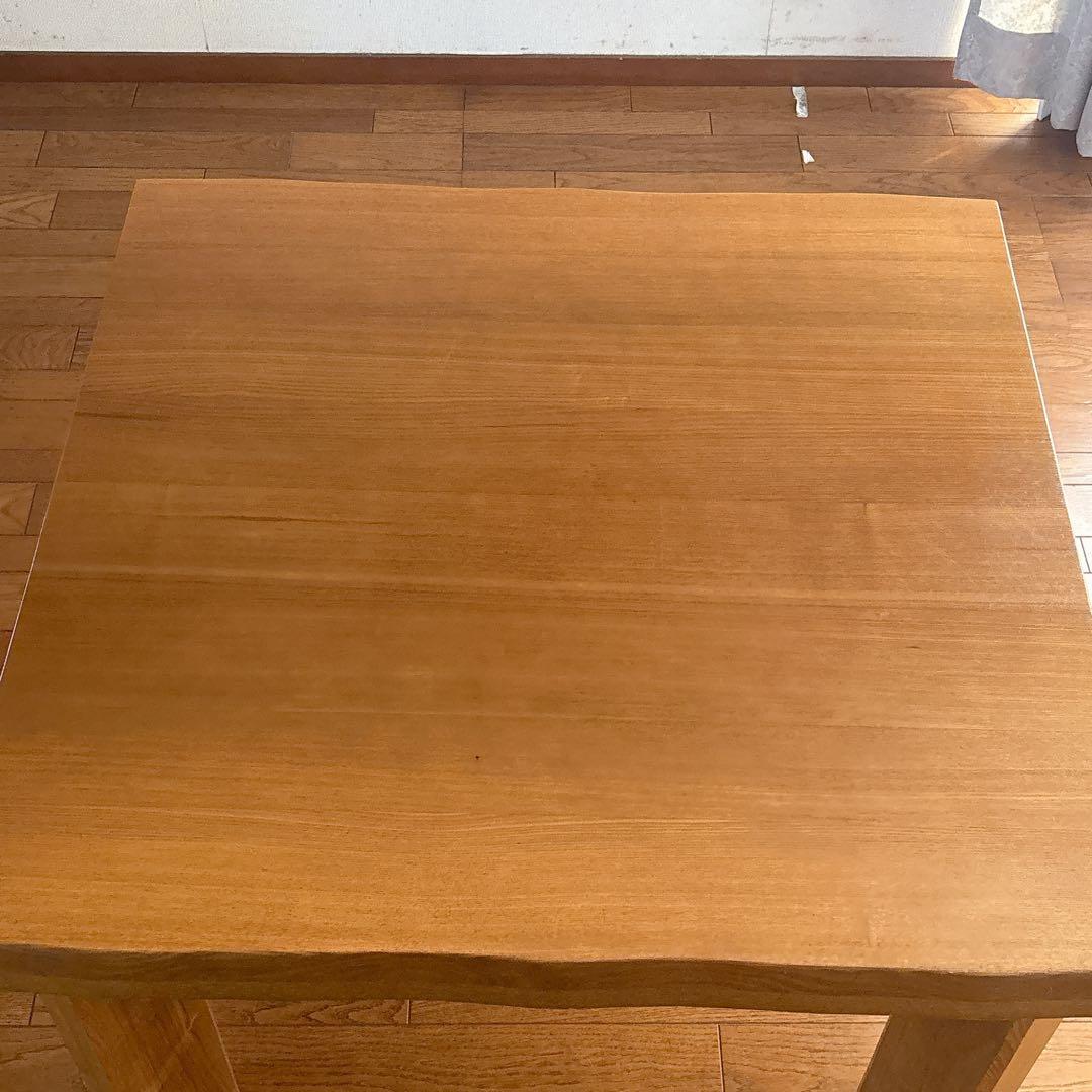 耳付き 90cm角】飛騨産業 キツツキマーク ダイニングテーブル 高さ低め