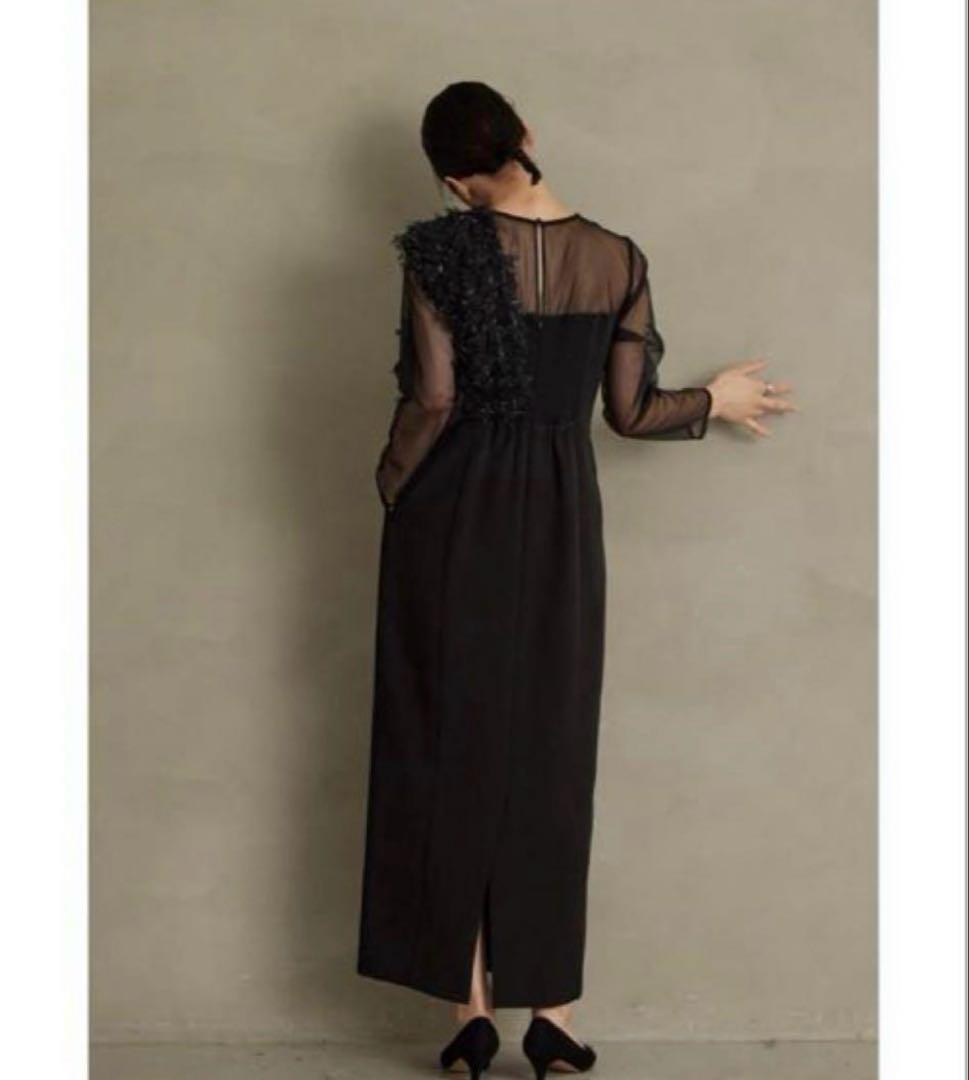 【美品】ANDRESD fringe glitter knot dress