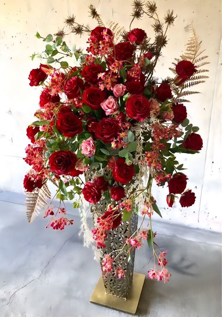 光触媒　人工観葉植物　ウォールグリーン　フェイクグリーン　デザイナーズローズ@g