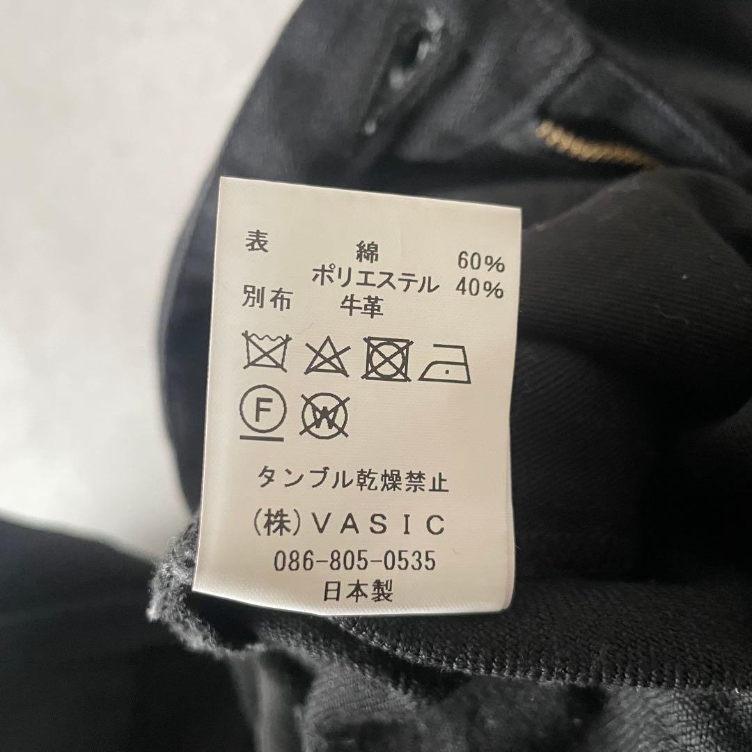 VOO レザー ドッキング パンツ ヴォー 日本製 異素材切替 ブラック