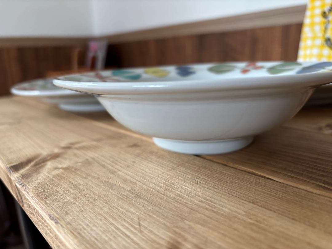 徳永優心 九谷青窯 九谷焼き プレート 皿 3枚セット 色絵花つなぎ