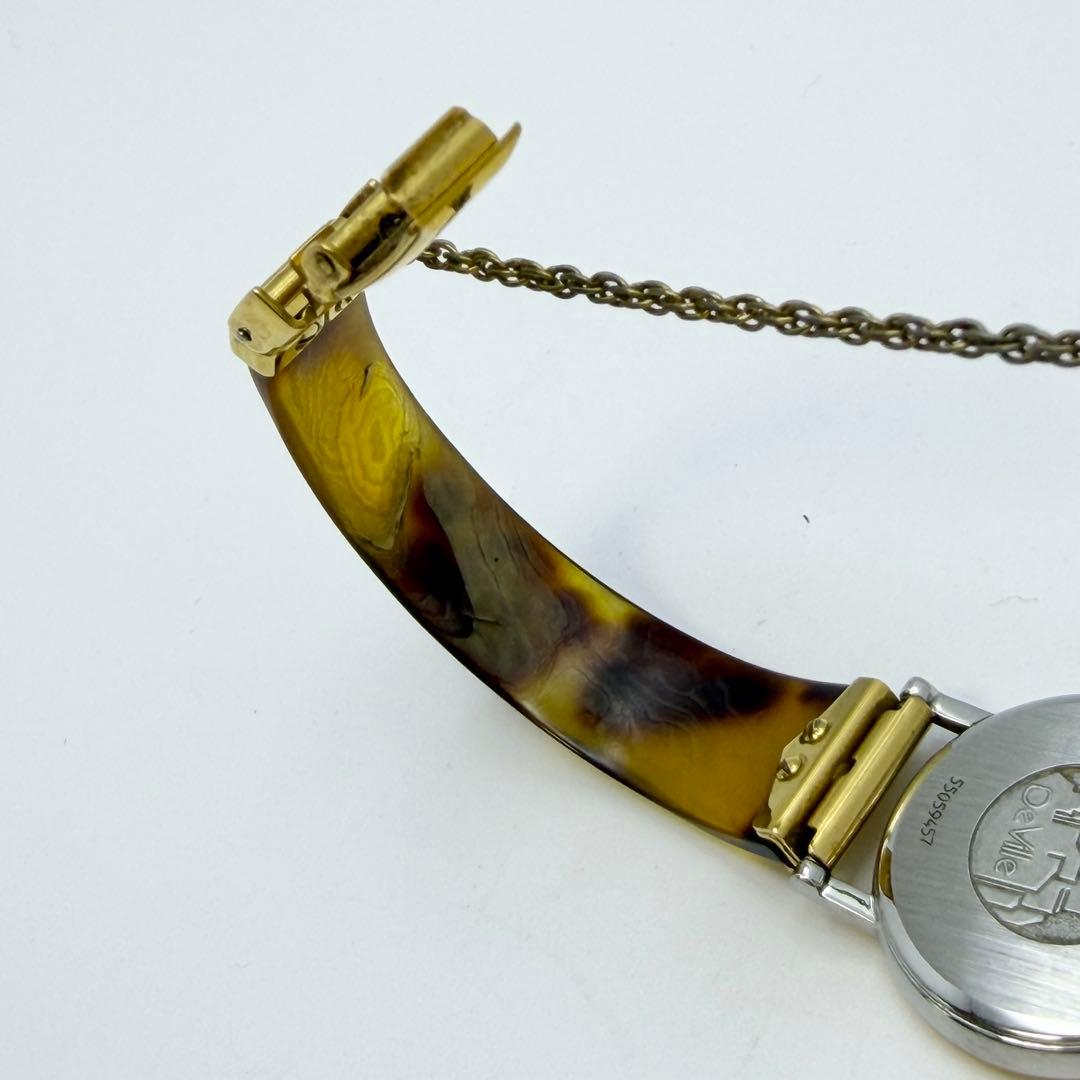 【稼働 新品電池】オメガ デヴィル べっ甲 レディース 腕