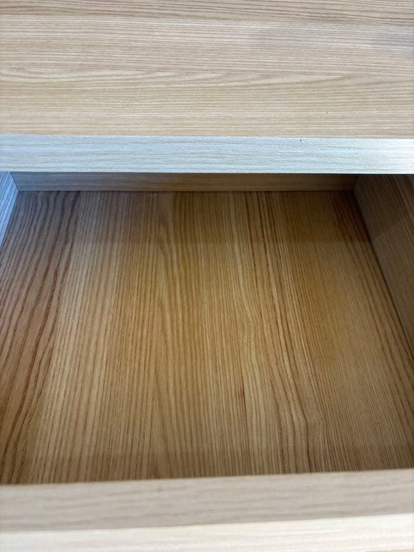 【1/31まで】　食器棚　キャビネット　120cm オーク調　棚