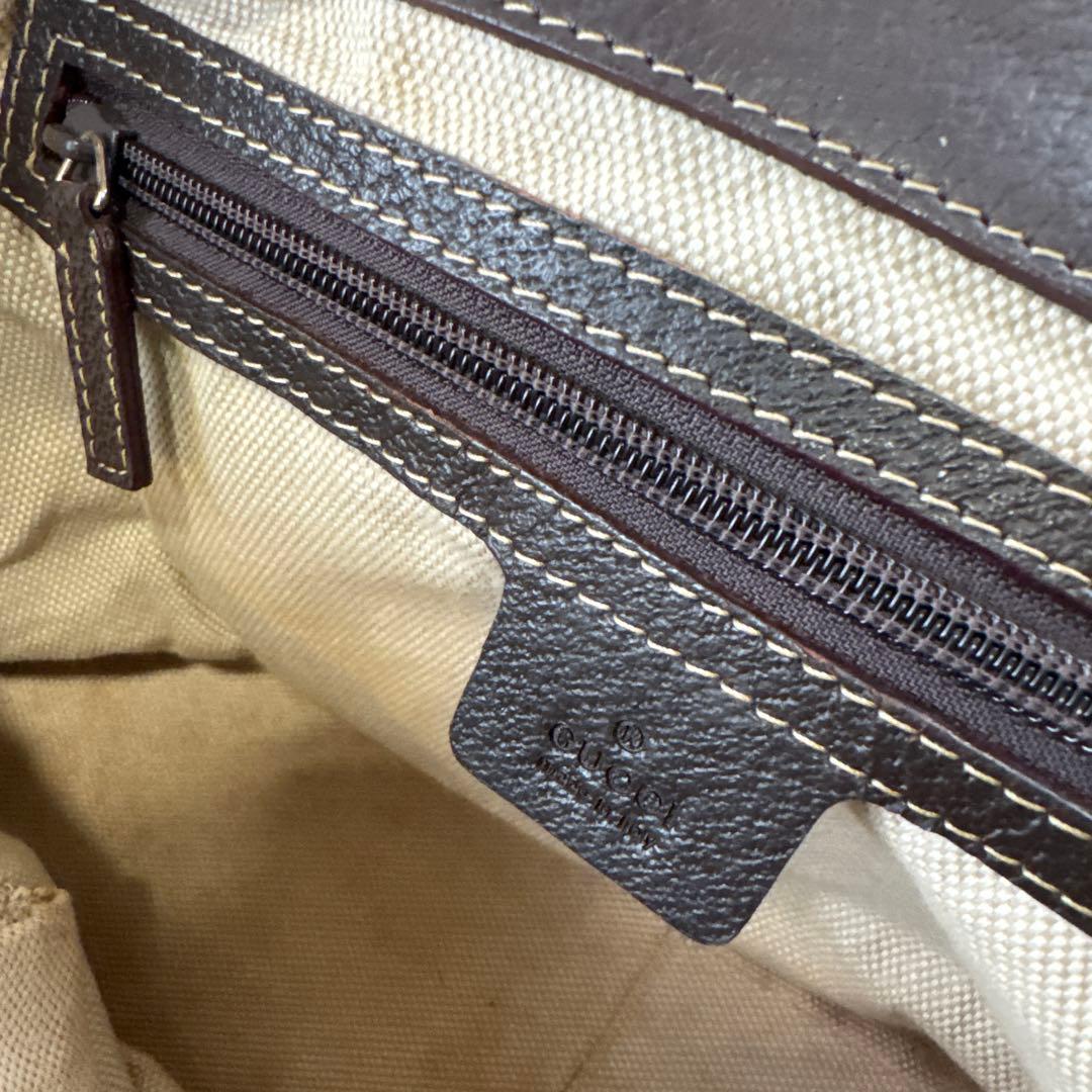 GUCCI グッチ スカーフ GG柄ジャガード×本革 レザー トートバッグ