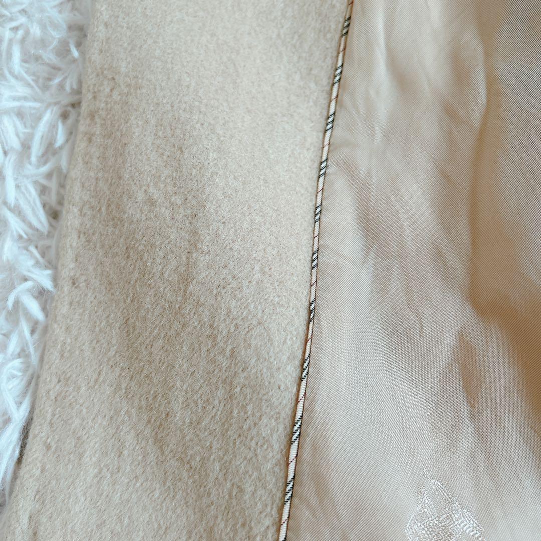 バーバリーロンドン⁂ロングコート　アンゴラ混　ラビットファー　ベージュ　M